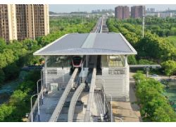 国内首条连续刚构跨座式单轨在安徽芜湖上线调试