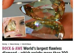 全球最大无瑕疵钻石将被拍卖 估价约1亿元